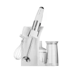 800W 4-in-1 푸드 블렌더 세트(홀더 포함), 터보 모드가 있는 핸드 믹서, 화이트