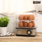 BSW 스테인레스 2단 전기쿠커 멀티쿠커 고구마 계란찜기 타이머기능 BS-1504-EB - 이미지 2