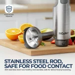 루니 4-in-1 핸드 블렌더 1000W 강력, 스테인리스 스틸 스틱 푸드 믹서, 700ml 믹싱 비커, 500ml 프로세서, 거품기 - 이미지 2