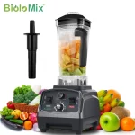 BioloMix 3HP 2200W 헤비 듀티 그레이드 타이머 블렌더 믹서 과즙 짜는기구 과일 푸드 프로세서 아이스 스무디 BPA 프리 2L 항아리