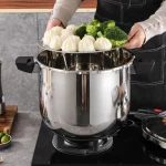 안전한 요리, 통조림, 스튜에 사용되는 스토브와 호환되는 대용량 스테인레스 스틸 압력솥 - 이미지 6