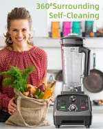 BioloMix 3HP 2200W 헤비 듀티 그레이드 타이머 블렌더 믹서 과즙 짜는기구 과일 푸드 프로세서 아이스 스무디 BPA 프리 2L 항아리 - 이미지 5